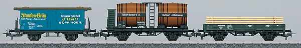 Royal Wurttemberg Railways 3-Car Freight Set - 3-Rail - Ready to Run - My Worl -- Royal W¸rttemberg State Railways K.W.St.E.