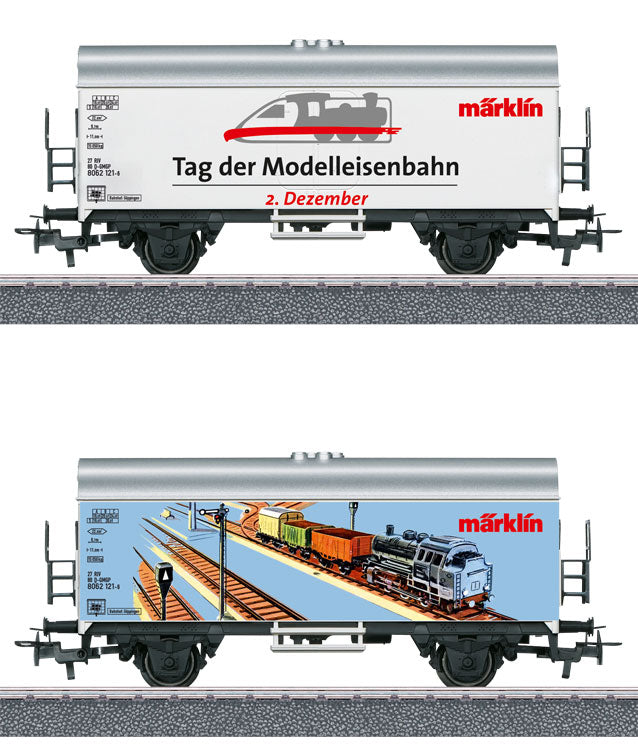 Type Ichqrs 377 Reefer - 3-Rail Ready to Run -- International Model Railroading Day (Era VI; white, red, gray; German Letter