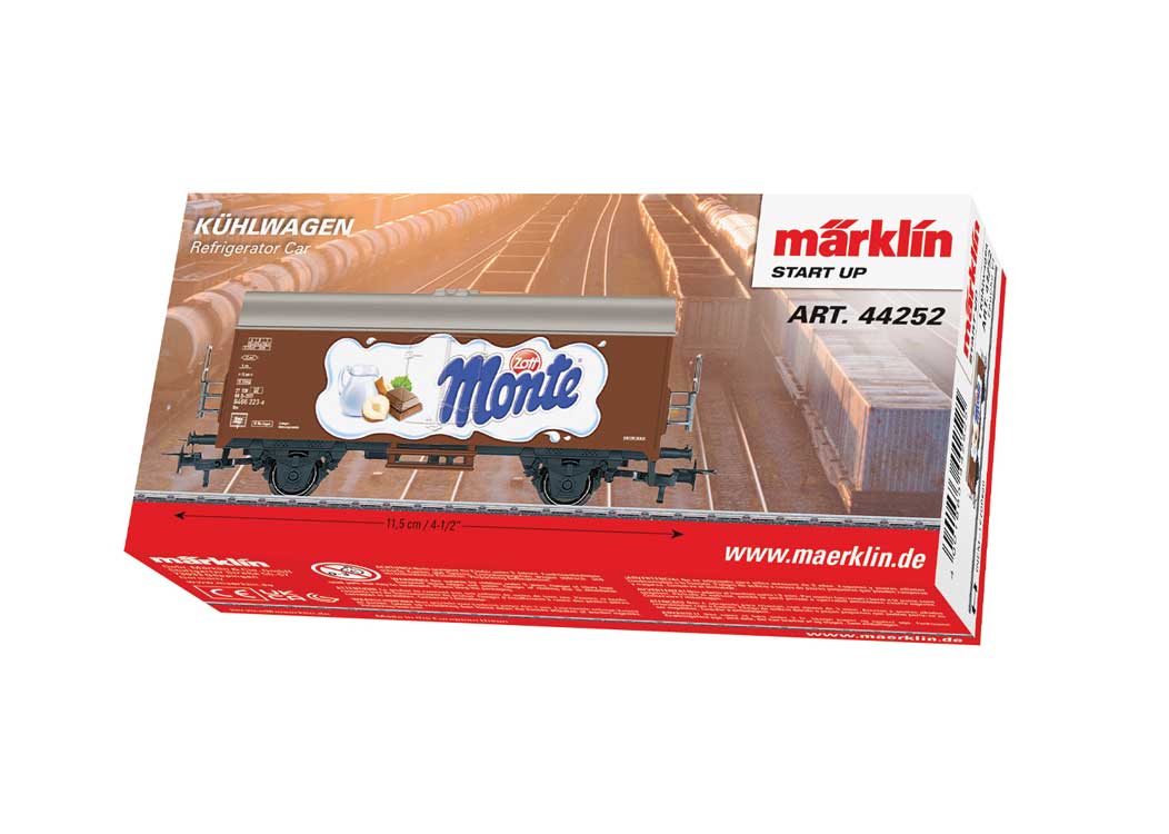 Refrigerator Car - 3-Rail - Ready to Run - Start-Up -- Zott Monte (Era VI, Boxcar Red, white, blue)-2