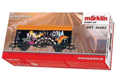 Refrigerator Car - 3-Rail - Ready to Run - Start-Up -- Afri Cola (black, gold, German Lettering)-3