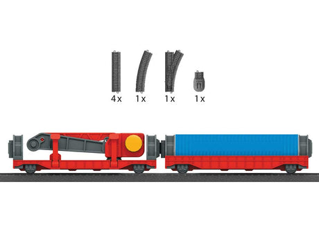 Container Crane Loading Add-On Package for My World Battery Train Sets -- Crane Car, Container Car, Siding Track-2