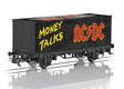 Container Flatcar w/30' Container - 3-Rail - Ready to Run -- AC/DC Money Talks (black, red, yellow)-1