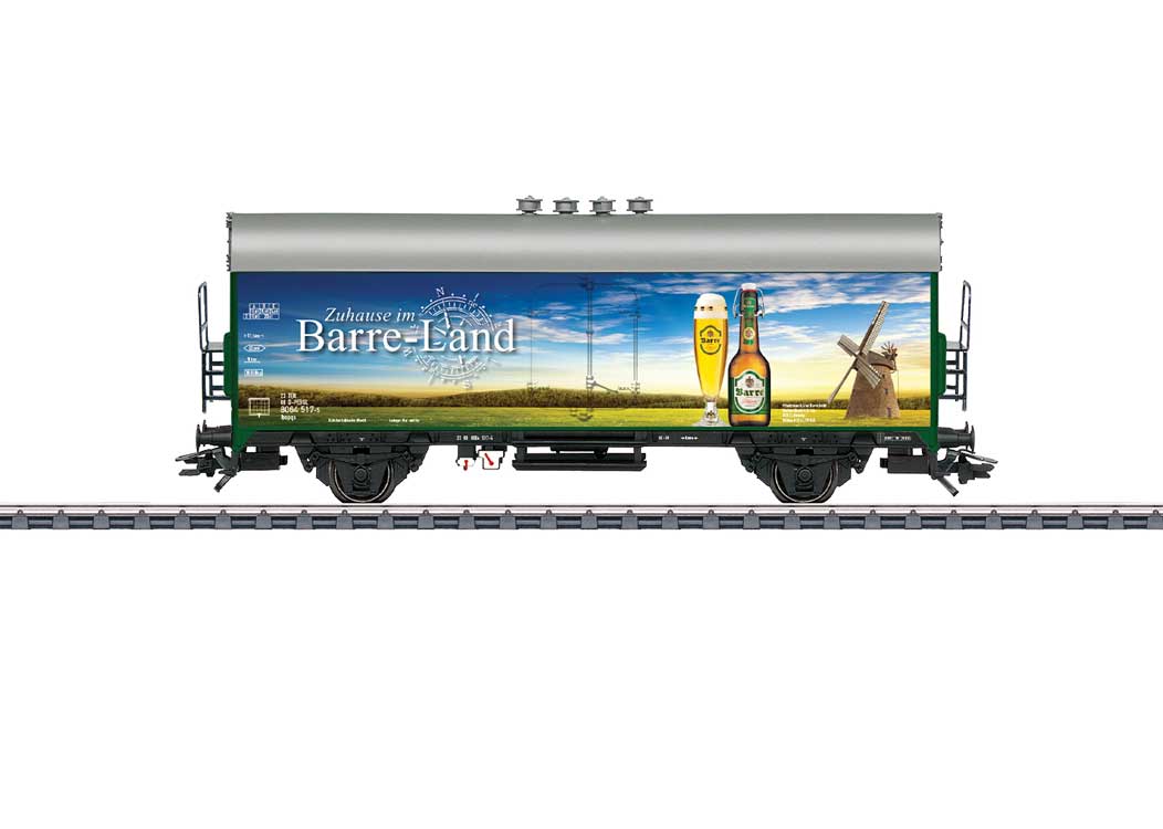 Type Ibopqs Refrigerator Car - 3-Rail - Ready to Run -- Barre Land (Era VI, blue, silver, brown)