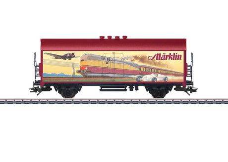 Type Ibopqs Beer Refrigerator Car - 3-Rail - Ready to Run -- 1936 Marklin Catalog Car (red, Full-Color Sides)