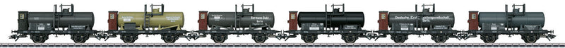 2-Axle Old-Time Tank Car 6-Pack - 3-Rail - Ready to Run -- Various Roadnames (Various Era I Schemes, 1912)