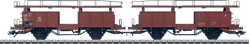 Type Offs 59 Auto Transport Car - 3-Rail - Ready to Run -- German Federal Railroad DB (Era III 1960s, Boxcar Red)