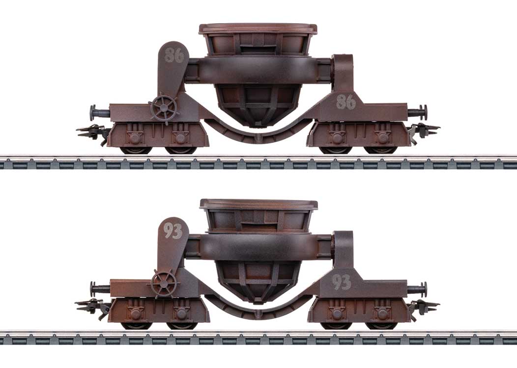 Slag Car 2-Pack - 3-Rail - Ready to Run -- No Roadname, #86, 93 (Era III, Boxcar Red)-1