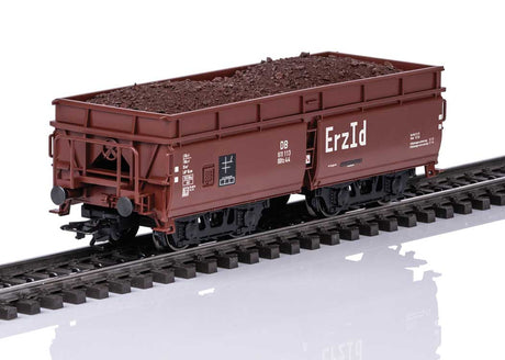 Type Erz Id OOtz 44 Hopper with Iron Ore Load 3-Pack - 3-Rail - Ready to Run -- German Federal Railroad DB (Era III 1952, Boxcar Red)-2
