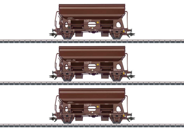 Type Tds Covered Hopper with Hinged Roof 3-Pack - 3-Rail - Ready to Run -- Austrian Federal Railways OBB (Era VI 2011, Boxcar Red)