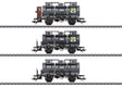 2-Axle 3-Compartment Tank Car 3-Pack - 3-Rail - Ready to Run -- British Petroleum BP & German Federal Railroad DB (Era III 1950s, gray, blac-1