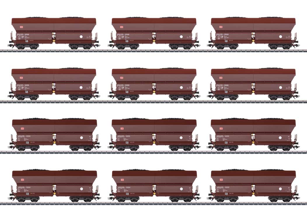 Type Falns 182 12-Pack - 3-Rail - Ready to Run -- German Railroad DB AG (Era VI 2015, Boxcar Red)-1