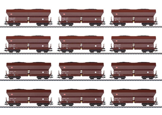 Type Falns 182 12-Pack - 3-Rail - Ready to Run -- German Railroad DB AG (Era VI 2015, Boxcar Red)-1