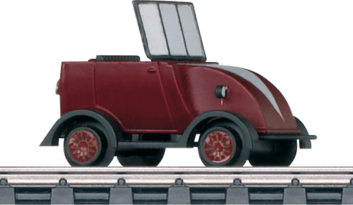 District Inspector's Class KLV 04 Gang Car Non-Powered - 3-Rail - Ready to Run -- German Federal Railroad DB (Era III, red)