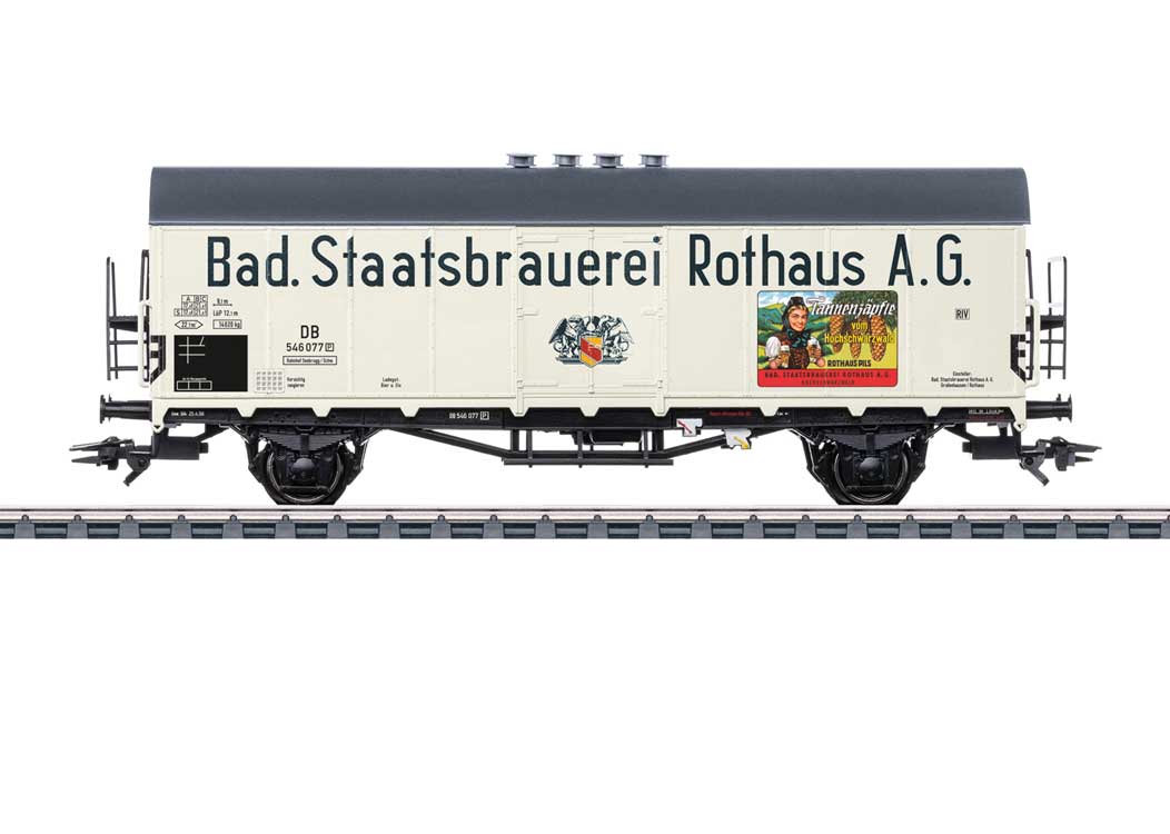 Type Tnoms 35 Refrigerator Car - 3-Rail - Ready to Run -- Badische Staatsbrauerei Rothaus (Era III 1958,