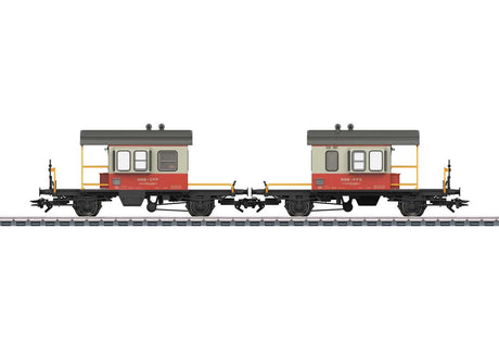 Swiss Express Sputnik Type Db Escort Car 2-Pack - 3-Rail - Ready to Run -- Swiss Federal Railways SBB/CFF/FFS (Era IV 1975, gray, orange)-2