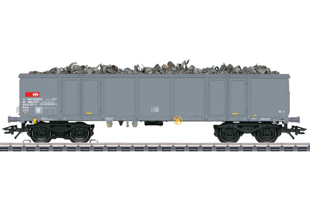 Type Eaos Gondola - 3-Rail - Ready to Run -- Swiss Federal Railways SBB (Era IV 1991, gray)