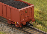 Type Eas 5949 & 5971 Gondola w/Coal Load 6-Pack- 3-Rail - Ready to Run -- German Federal Railroad DB (Era IV & V 1950s, Boxcar Red)-2