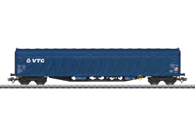 Type Rilns Sliding-Tarp Car - 3-Rail - Ready to Run -- AAE Cargo VTG (Era VI 2015, blue, white)