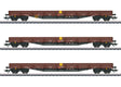 Type Res-x Low-Side Car 3-Pack - 3-Rail - Ready to Run -- German Railroad DB AG (Era VI 2018, Boxcar Red, yellow)-1