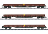 Type Res-x Low-Side Car 3-Pack - 3-Rail - Ready to Run -- German Railroad DB AG (Era VI 2018, Boxcar Red, yellow)-1