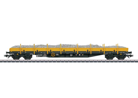 Type Res Low-Side Car with Ballast Load- 3-Rail - Ready to Run -- On Rail (Era VI 2007, yellow, black)