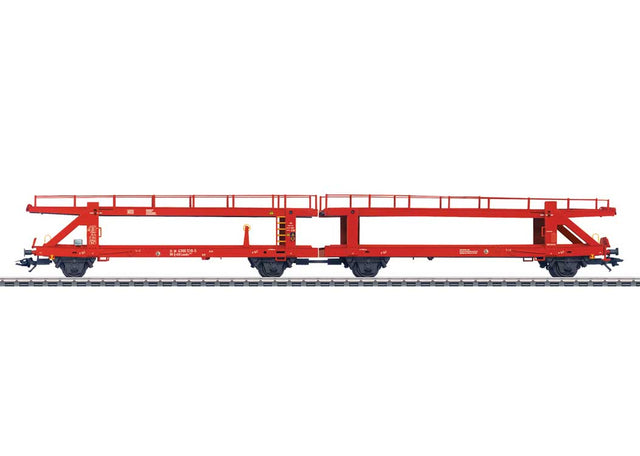 Type Laaeks 553.1 Double Auto Transport Car - 3-Rail - Ready to Run -- German Railroad DB AG (Era VI 2017, red)
