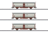 Type Tbis Sliding Roof/Sliding Wall Car 3-Pack - 3-Rail - Ready to Run -- Swedish State Railways SJ (Era IV 1985, Boxcar Red, silver)-1