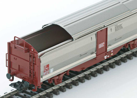 Type Tbis Sliding Roof/Sliding Wall Car 3-Pack - 3-Rail - Ready to Run -- Swedish State Railways SJ (Era IV 1985, Boxcar Red, silver)-2