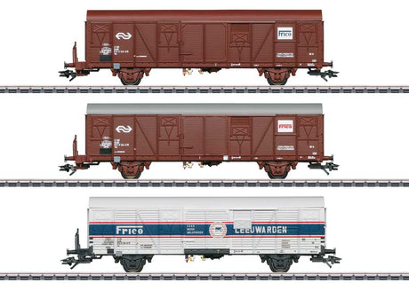 Type Gbs 14 m Reefer 3-Pack - 3-Rail - Ready to Run -- Frico (Era IV, white, blue red)-2