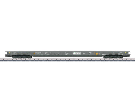 Type Saadkmms Rolling Road Flatcar 2-Pack - 3-Rail - Ready to Run -- RAIpin #3 (Era VI 2018, gray)