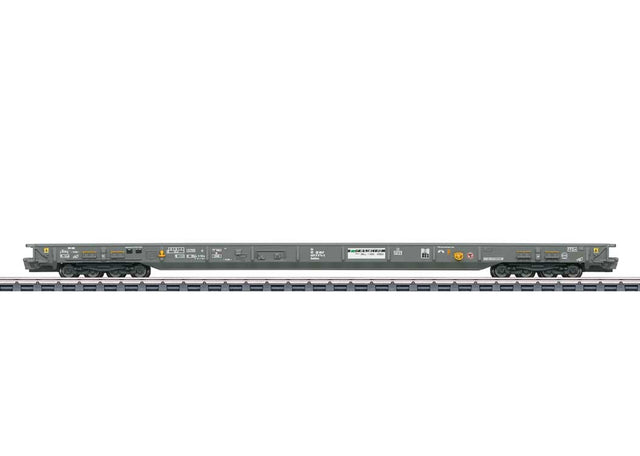 Type Saadkmms Rolling Road Flatcar 2-Pack - 3-Rail - Ready to Run -- RAIpin #3 (Era VI 2018, gray)