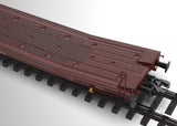 Type Laads 800B Paired Flatcar Set w/4 VW Crafter Load - 3-Rail - Ready to Run -- Transwaggon (Era VI 2005, Boxcar Red)-3