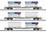 Type Sgnss Container Flatcar w/Load 3-Pack - 3-Rail - Ready to Run -- Swiss Federal Railways SBB-CFF-FFS (Era VI 2015 SBB Cargo, gray, blue)-1