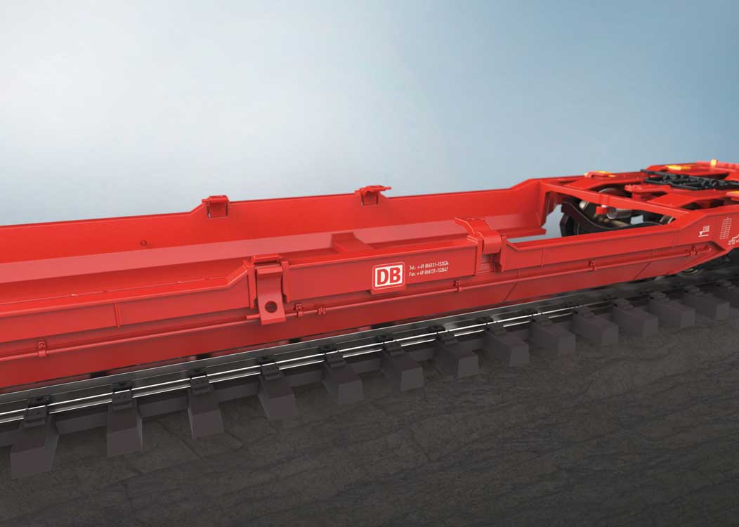 Type Sdggmrss 738 Double Deep Well Car w/Trailers - 3-Rail - Ready to Run -- German Railroad DB AG (Era VI 2013, red, 2 DB Schenker Trailers)-5