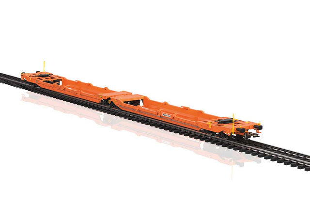 Type Sdggmrss Double Deep Well Car w/Tank Containers - 3-Rail - Ready to Run -- Wascosa (Era VI 2019, red w/Bertschi Loads)-1