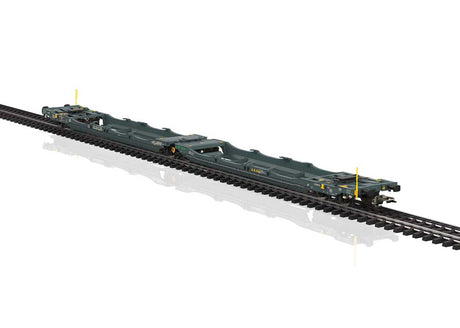 Type Sdggmrss Double Deep Well Car w/Tank Containers - 3-Rail - Ready to Run -- MFD Rail (Era VI 2021, gray w/Mars Trailers)-1