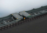 Type Sdggmrss Double Deep Well Car w/Tank Containers - 3-Rail - Ready to Run -- MFD Rail (Era VI 2021, gray w/Mars Trailers)-3