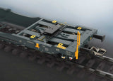 Type Sdggmrss Double Deep Well Car w/Tank Containers - 3-Rail - Ready to Run -- MFD Rail (Era VI 2021, gray w/Mars Trailers)-4