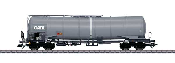 Type Zans 25,096-Gallon Four-Axle Tank Car - 3-Rail - Ready to Run -- KVG-GATX (Era V 2010, gray, white)