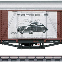 Type Glt 23 Dresden Wood Boxcar - 3-Rail - Ready to Run -- 2019 Marklin Museum Car - Porsche (Era III 1959, Boxcar red, Porsche Graphic
