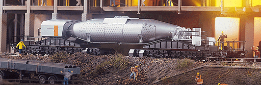 "Torpedo" Style 18-Axle Hot Metal Car - Limited-Run -- (Molten iron transport car for blast furnaces.)