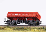 Type Fas Side Dump Car 3-Pack - 3-Rail - Ready to Run -- DB Schenker Rail Polska (Era VI 2016, red, black)-2