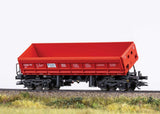 Type Fas Side Dump Car 3-Pack - 3-Rail - Ready to Run -- DB Schenker Rail Polska (Era VI 2016, red, black)-3
