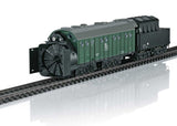 Henschel Steam-Powered Rotary Snowplow w/Smoke - 3-Rail - Ready to Run -- German State Railroad DR (Era IV 1972, green, black, gray)-1