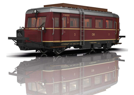 Class Cvt-34 Wismar Rail Bus - Sound and Digital -- German Federal Railroad DB #VT 88 902 (Era III 1950, red, silver)-7