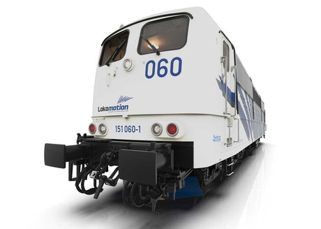 Class 151 Electric - Sound and DCC -- Lokomotion #151 060-1 (Era VI, white, blue, black)-2