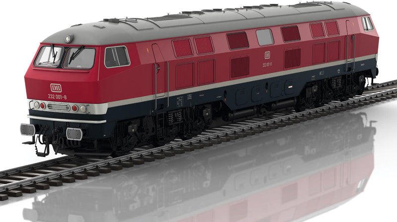 Henschel DH 4000 Class 232 Diesel - Sound and DCC -- German Federal Railroad DB 232 001 (Era IV 1972, red, black, gray)-1