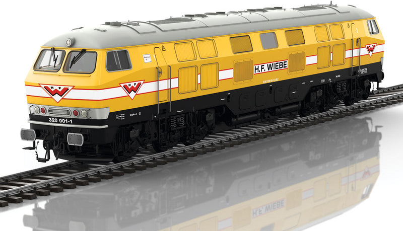 Henschel DH 4000 Class V 320 Diesel - Sound and DCC -- Wiebe 320 001-1 (Era VI 2015, yellow, white, red, gray)-1