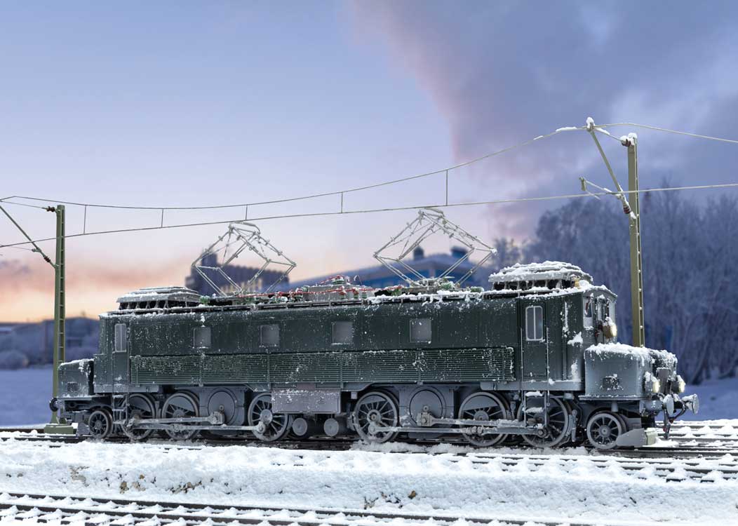 Class Ce 6/8 I Electric - Sound and DCC -- Swiss Federal Railways SBB #14201 (Era III 1950s, fir green, gray, "snow")-2