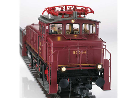 Class 160 Electric - Sound and DCC -- German Federal Railroad DB #160 002-2 (Era IV 1971, red, black, gray)-3